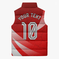 Personalized Austria Football Unsere Burschen Sleeveless Puffer Jacket Eagle Mascot Patriotic Wave Grunge