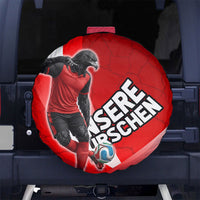 Austria Football Unsere Burschen Spare Tire Cover Eagle Mascot Patriotic Wave Grunge