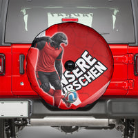 Austria Football Unsere Burschen Spare Tire Cover Eagle Mascot Patriotic Wave Grunge