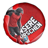 Austria Football Unsere Burschen Spare Tire Cover Eagle Mascot Patriotic Wave Grunge
