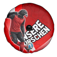 Austria Football Unsere Burschen Spare Tire Cover Eagle Mascot Patriotic Wave Grunge