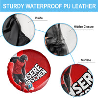 Austria Football Unsere Burschen Spare Tire Cover Eagle Mascot Patriotic Wave Grunge