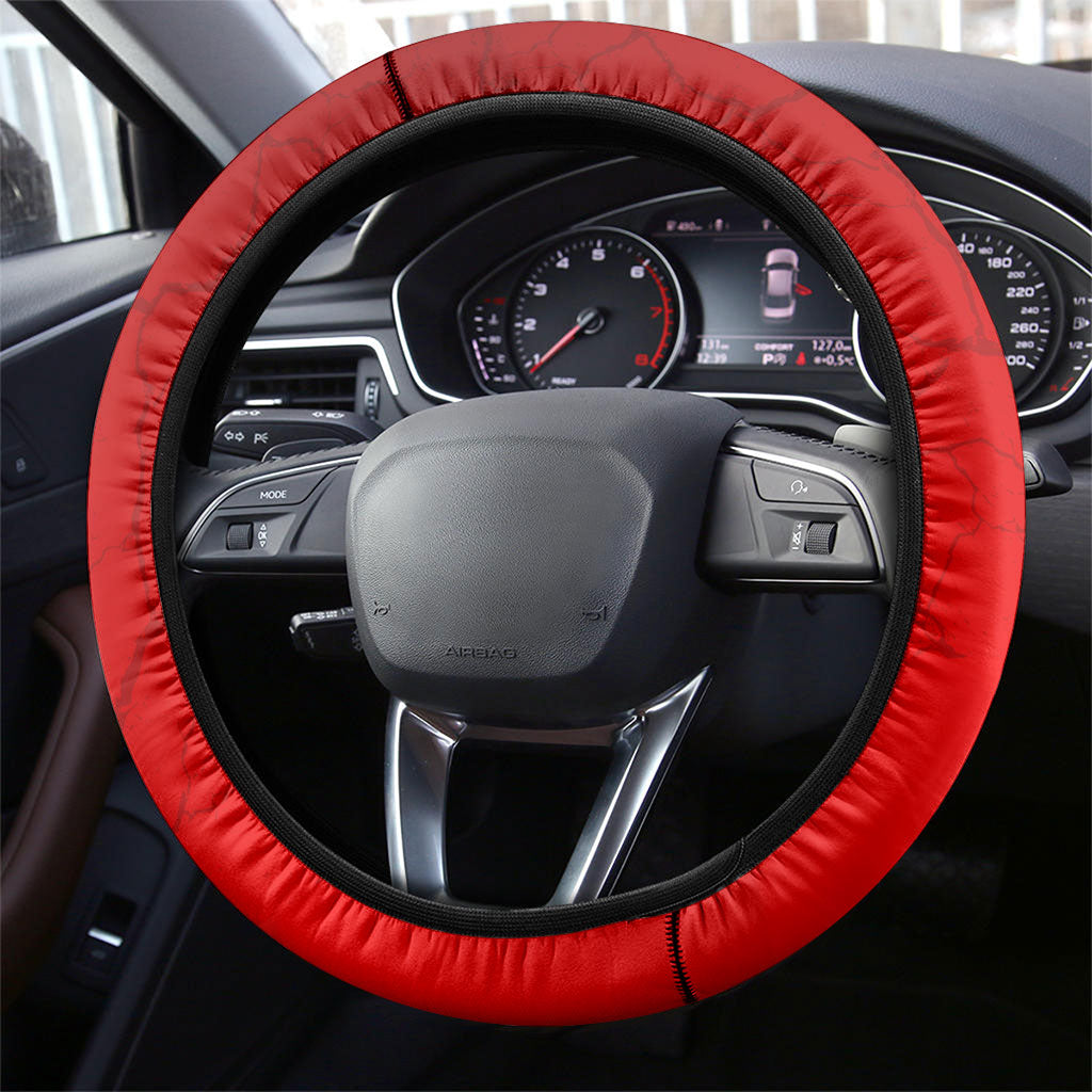 Austria Football Unsere Burschen Steering Wheel Cover Eagle Mascot Patriotic Wave Grunge