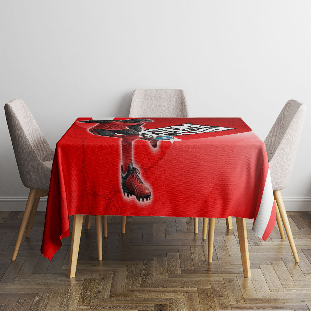 Austria Football Unsere Burschen Tablecloth Eagle Mascot Patriotic Wave Grunge