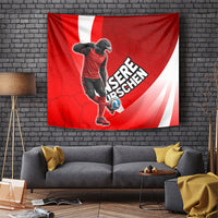Austria Football Unsere Burschen Tapestry Eagle Mascot Patriotic Wave Grunge