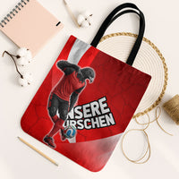 Austria Football Unsere Burschen Tote Bag Eagle Mascot Patriotic Wave Grunge