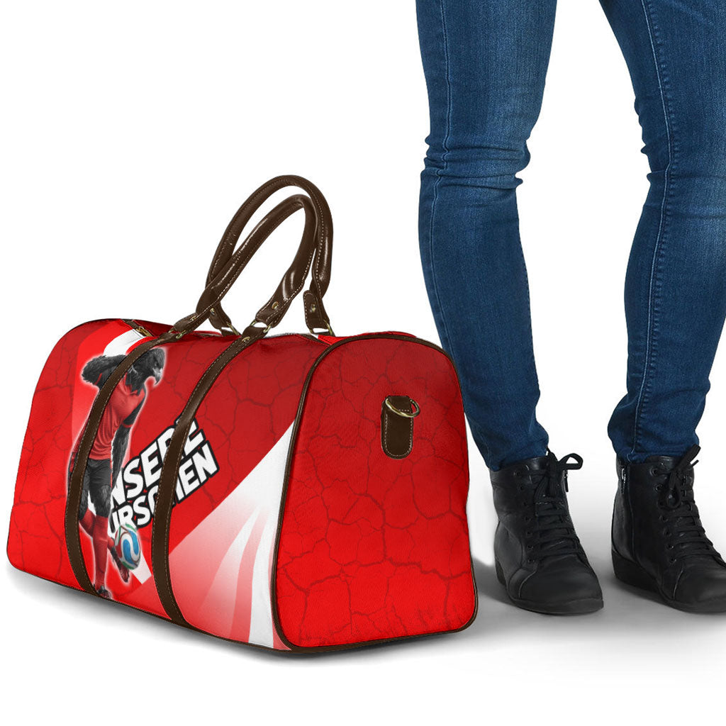Austria Football Unsere Burschen Travel Bag Eagle Mascot Patriotic Wave Grunge