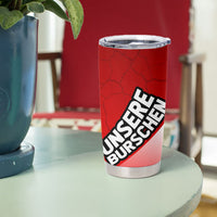 Austria Football Unsere Burschen Tumbler Cup Eagle Mascot Patriotic Wave Grunge
