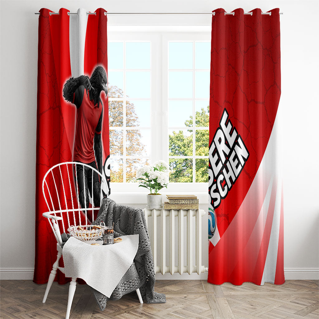Austria Football Unsere Burschen Window Curtain Eagle Mascot Patriotic Wave Grunge