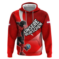 Personalized Austria Football Unsere Burschen Zip Hoodie Eagle Mascot Patriotic Wave Grunge