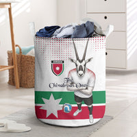 Jordan Football Laundry Basket The Chivalrous Ones Oryx Mascot Patriotic Halftone Dot