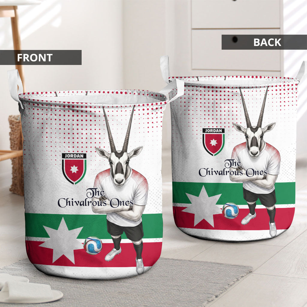 Jordan Football Laundry Basket The Chivalrous Ones Oryx Mascot Patriotic Halftone Dot