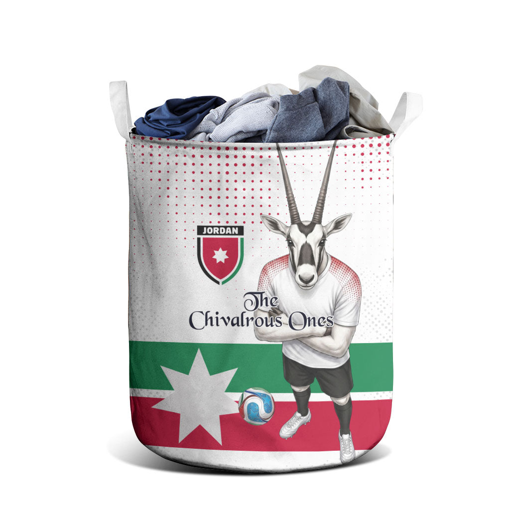 Jordan Football Laundry Basket The Chivalrous Ones Oryx Mascot Patriotic Halftone Dot