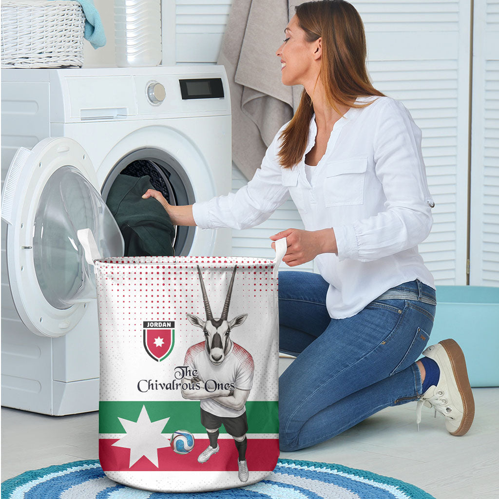 Jordan Football Laundry Basket The Chivalrous Ones Oryx Mascot Patriotic Halftone Dot