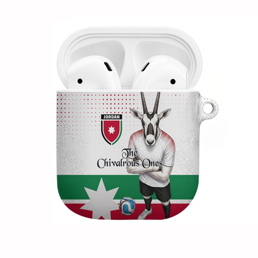 Jordan Football AirPods Case The Chivalrous Ones Oryx Mascot Patriotic Halftone Dot