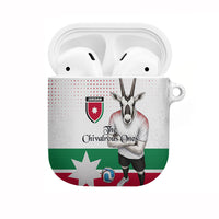 Jordan Football AirPods Case The Chivalrous Ones Oryx Mascot Patriotic Halftone Dot