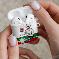 Jordan Football AirPods Case The Chivalrous Ones Oryx Mascot Patriotic Halftone Dot