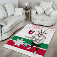 Jordan Football Area Rug The Chivalrous Ones Oryx Mascot Patriotic Halftone Dot