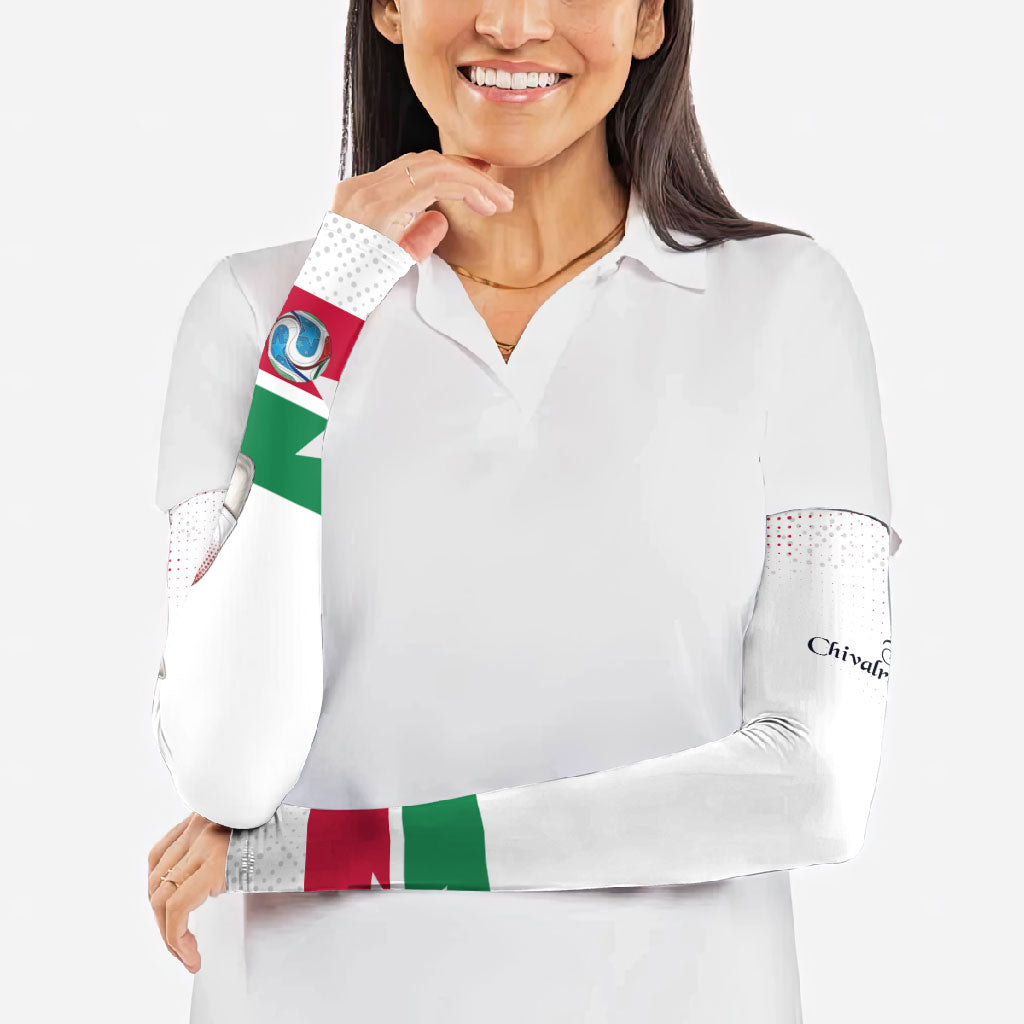 Jordan Football Arm Sleeves The Chivalrous Ones Oryx Mascot Patriotic Halftone Dot