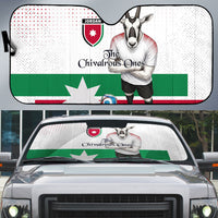 Jordan Football Auto Sun Shade The Chivalrous Ones Oryx Mascot Patriotic Halftone Dot