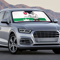 Jordan Football Auto Sun Shade The Chivalrous Ones Oryx Mascot Patriotic Halftone Dot