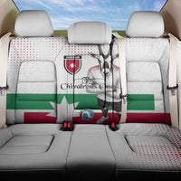Jordan Football Back Car Seat Cover The Chivalrous Ones Oryx Mascot Patriotic Halftone Dot