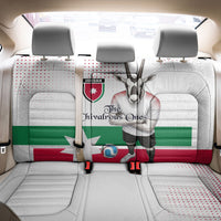 Jordan Football Back Car Seat Cover The Chivalrous Ones Oryx Mascot Patriotic Halftone Dot