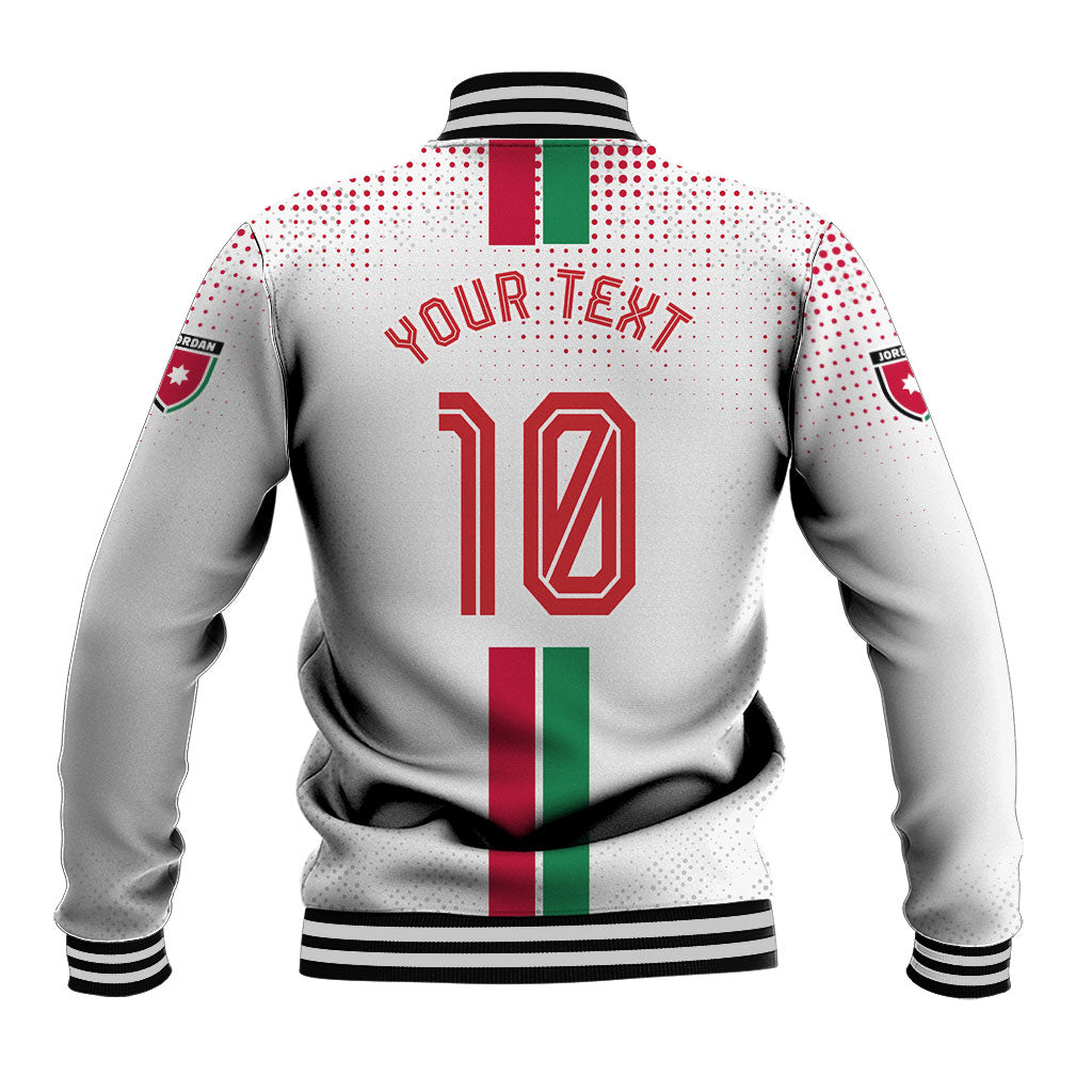 Personalized Jordan Football Baseball Jacket The Chivalrous Ones Oryx Mascot Patriotic Halftone Dot