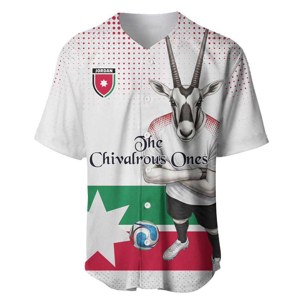 Personalized Jordan Football Baseball Jersey The Chivalrous Ones Oryx Mascot Patriotic Halftone Dot
