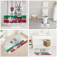 Jordan Football Bathroom Set The Chivalrous Ones Oryx Mascot Patriotic Halftone Dot