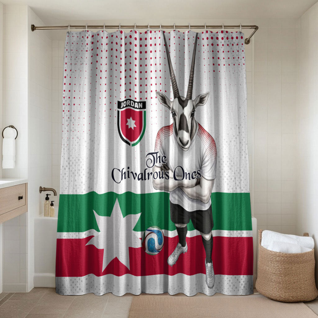 Jordan Football Bathroom Set The Chivalrous Ones Oryx Mascot Patriotic Halftone Dot