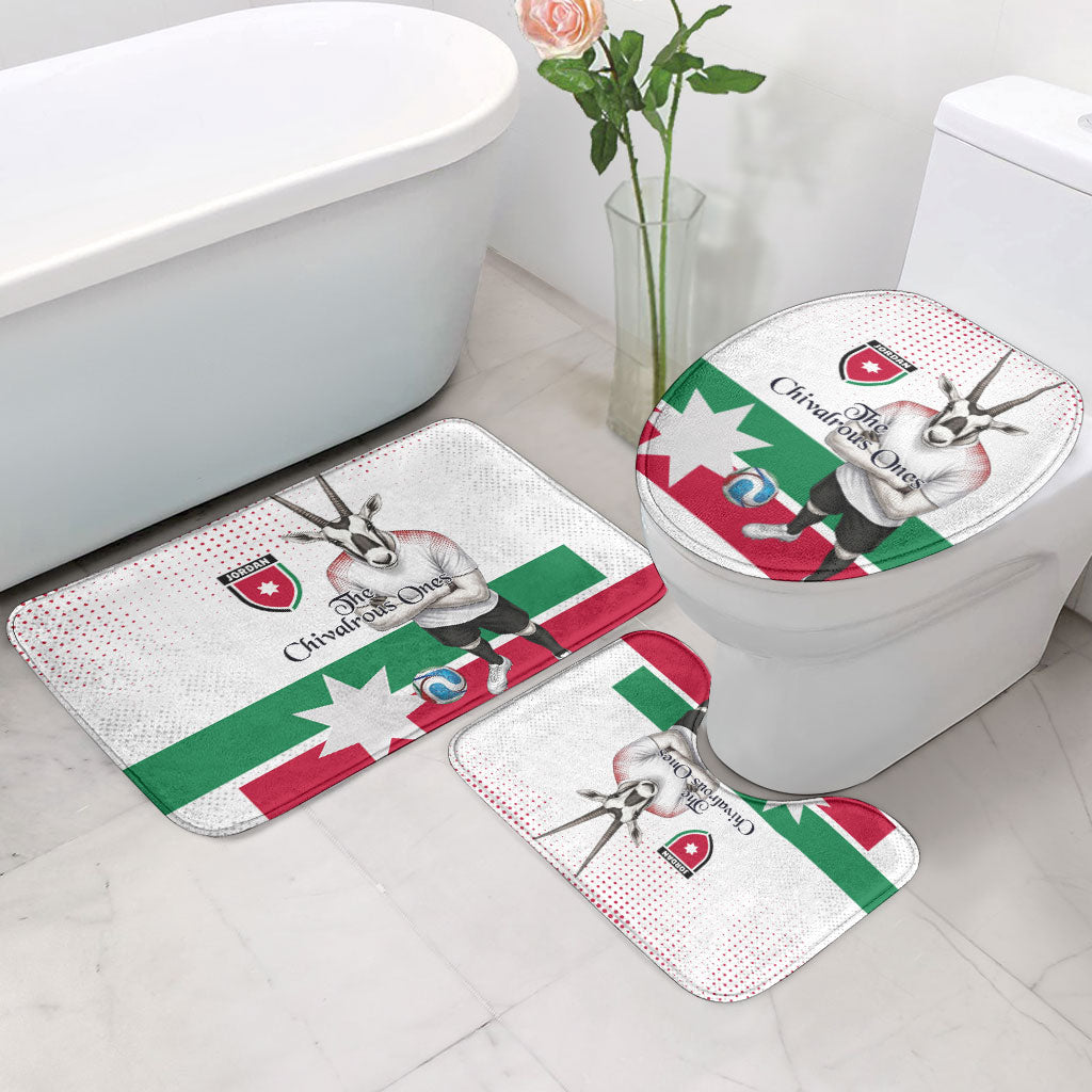 Jordan Football Bathroom Set The Chivalrous Ones Oryx Mascot Patriotic Halftone Dot