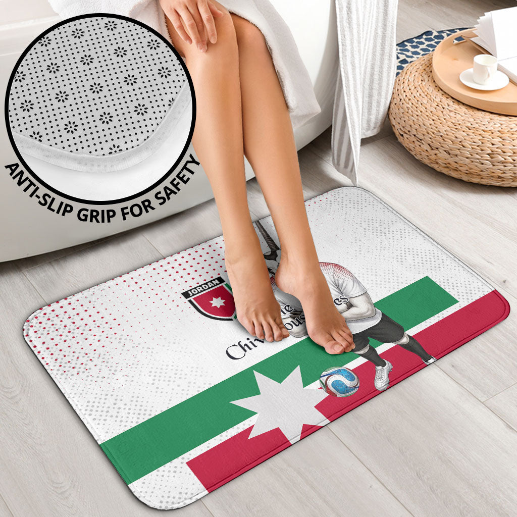 Jordan Football Bathroom Set The Chivalrous Ones Oryx Mascot Patriotic Halftone Dot