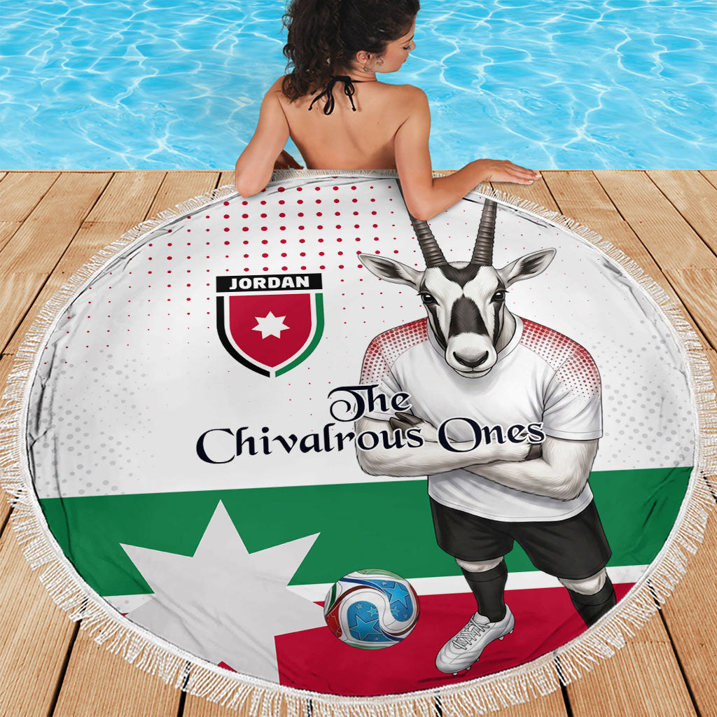 Jordan Football Beach Blanket The Chivalrous Ones Oryx Mascot Patriotic Halftone Dot