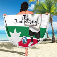 Jordan Football Beach Blanket The Chivalrous Ones Oryx Mascot Patriotic Halftone Dot