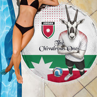 Jordan Football Beach Blanket The Chivalrous Ones Oryx Mascot Patriotic Halftone Dot