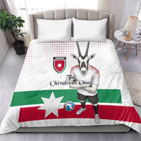Jordan Football Bedding Set The Chivalrous Ones Oryx Mascot Patriotic Halftone Dot