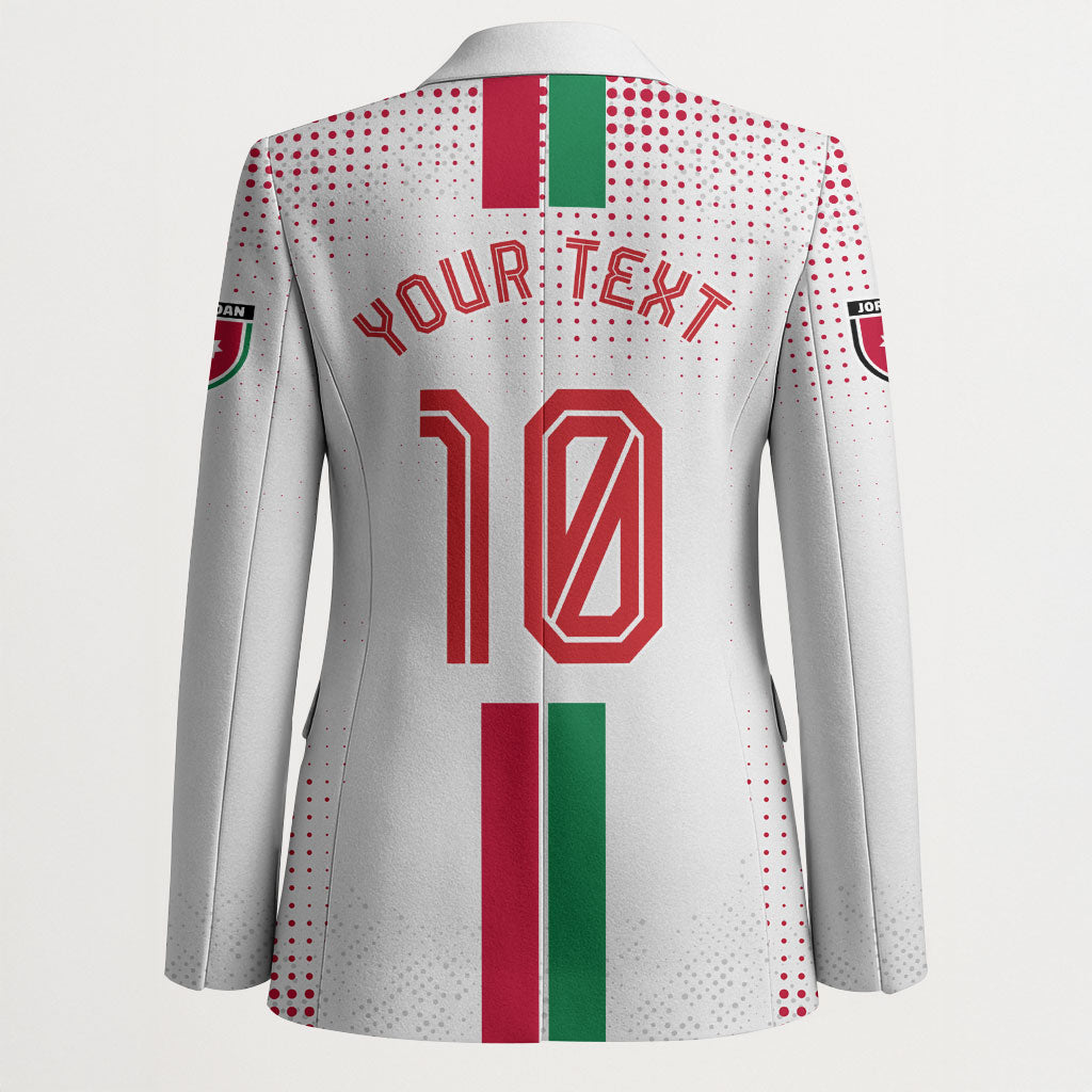 Personalized Jordan Football Blazer The Chivalrous Ones Oryx Mascot Patriotic Halftone Dot