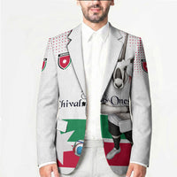 Personalized Jordan Football Blazer The Chivalrous Ones Oryx Mascot Patriotic Halftone Dot