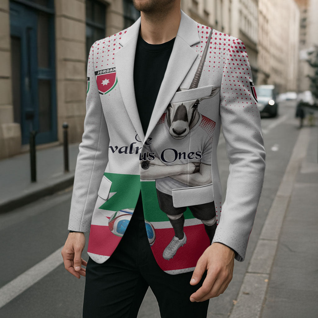 Personalized Jordan Football Blazer The Chivalrous Ones Oryx Mascot Patriotic Halftone Dot