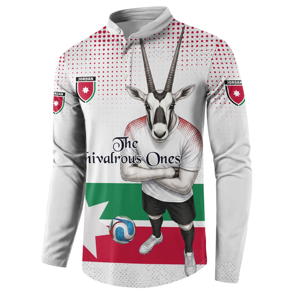 Personalized Jordan Football Button Sweatshirt The Chivalrous Ones Oryx Mascot Patriotic Halftone Dot