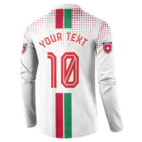 Personalized Jordan Football Button Sweatshirt The Chivalrous Ones Oryx Mascot Patriotic Halftone Dot