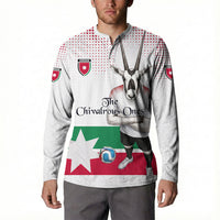 Personalized Jordan Football Button Sweatshirt The Chivalrous Ones Oryx Mascot Patriotic Halftone Dot