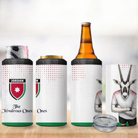 Jordan Football 4 in 1 Can Cooler Tumbler The Chivalrous Ones Oryx Mascot Patriotic Halftone Dot