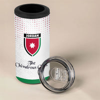 Jordan Football 4 in 1 Can Cooler Tumbler The Chivalrous Ones Oryx Mascot Patriotic Halftone Dot