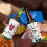 Jordan Football 4 in 1 Can Cooler Tumbler The Chivalrous Ones Oryx Mascot Patriotic Halftone Dot