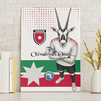 Jordan Football Canvas Wall Art The Chivalrous Ones Oryx Mascot Patriotic Halftone Dot