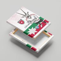 Jordan Football Canvas Wall Art The Chivalrous Ones Oryx Mascot Patriotic Halftone Dot