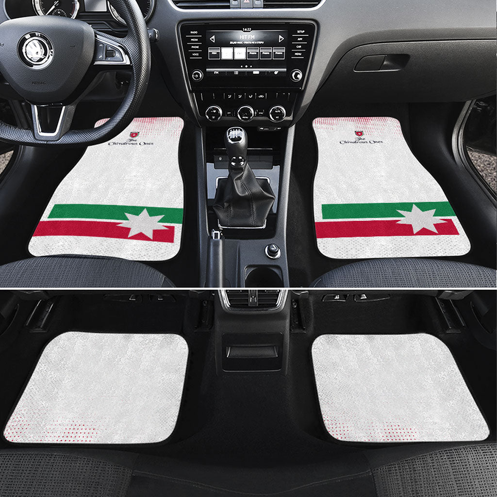 Jordan Football Car Mats The Chivalrous Ones Oryx Mascot Patriotic Halftone Dot