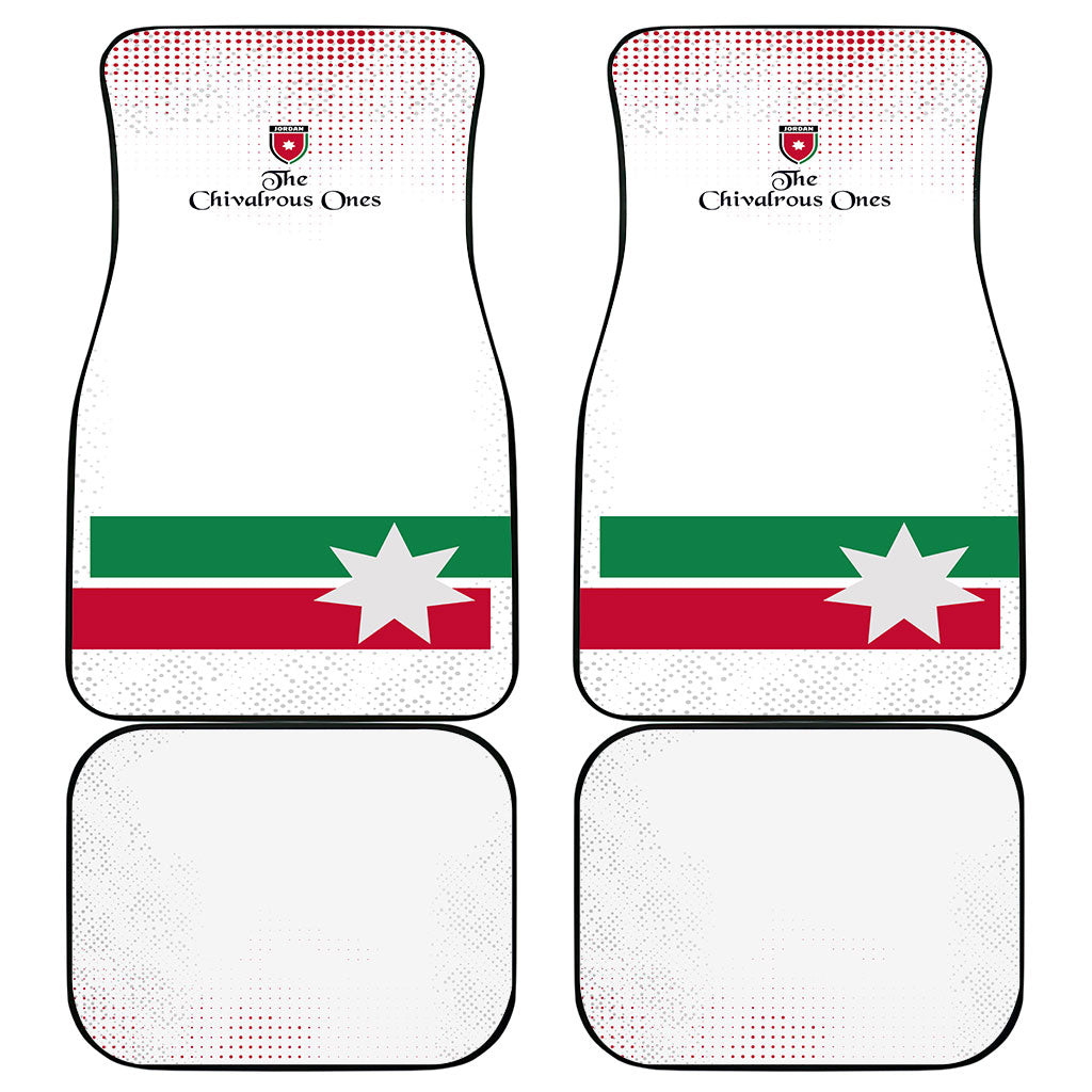 Jordan Football Car Mats The Chivalrous Ones Oryx Mascot Patriotic Halftone Dot